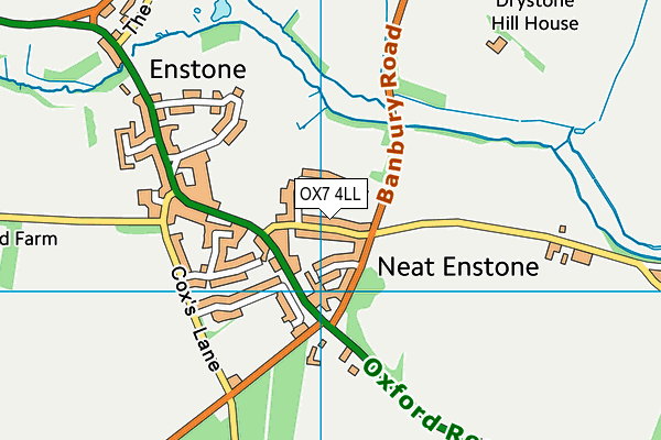 OX7 4LL map - OS VectorMap District (Ordnance Survey)