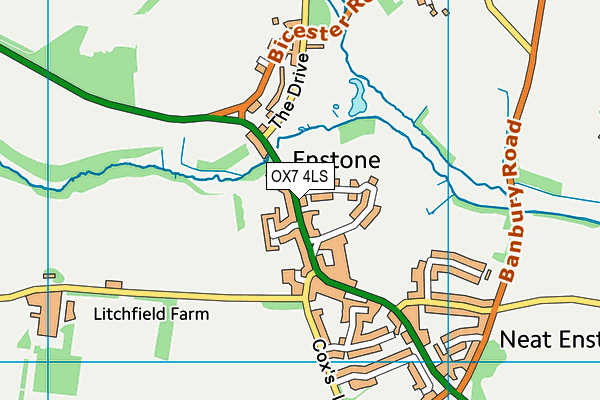 OX7 4LS map - OS VectorMap District (Ordnance Survey)