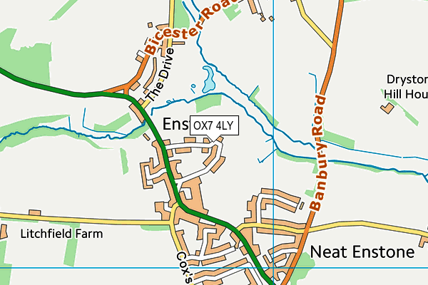 OX7 4LY map - OS VectorMap District (Ordnance Survey)