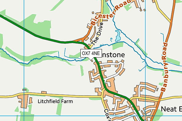 OX7 4NE map - OS VectorMap District (Ordnance Survey)