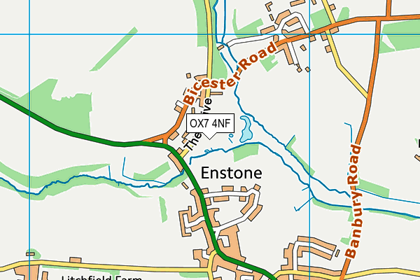 OX7 4NF map - OS VectorMap District (Ordnance Survey)