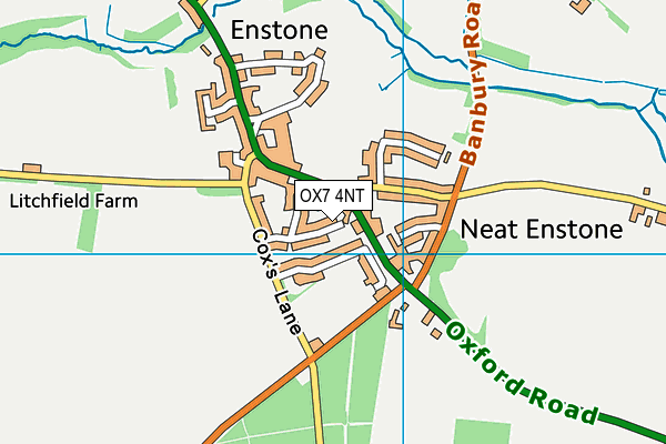 OX7 4NT map - OS VectorMap District (Ordnance Survey)