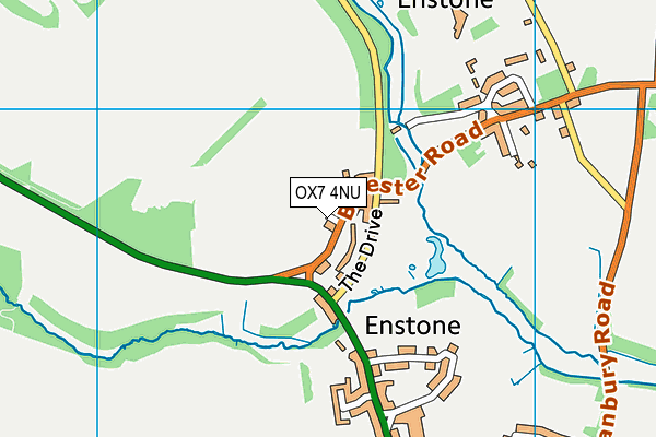 OX7 4NU map - OS VectorMap District (Ordnance Survey)