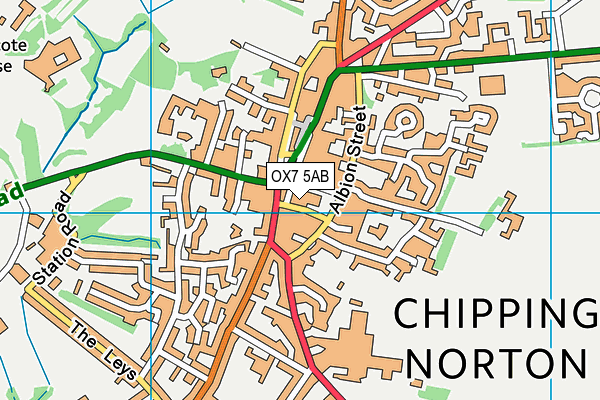 OX7 5AB map - OS VectorMap District (Ordnance Survey)