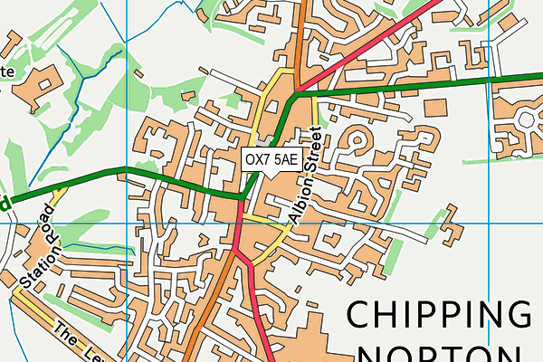 OX7 5AE map - OS VectorMap District (Ordnance Survey)