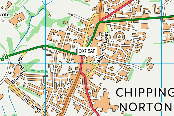 OX7 5AF map - OS VectorMap District (Ordnance Survey)