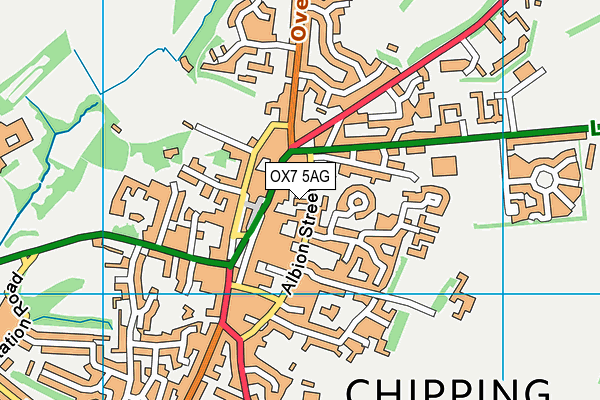 OX7 5AG map - OS VectorMap District (Ordnance Survey)