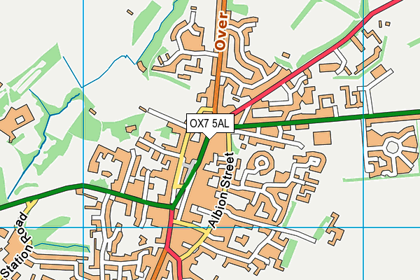 OX7 5AL map - OS VectorMap District (Ordnance Survey)