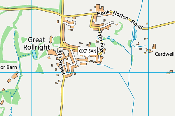 OX7 5AN map - OS VectorMap District (Ordnance Survey)
