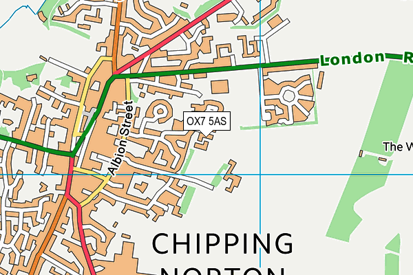 OX7 5AS map - OS VectorMap District (Ordnance Survey)