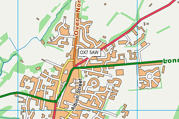 OX7 5AW map - OS VectorMap District (Ordnance Survey)