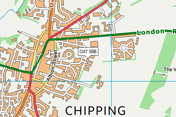 OX7 5BB map - OS VectorMap District (Ordnance Survey)