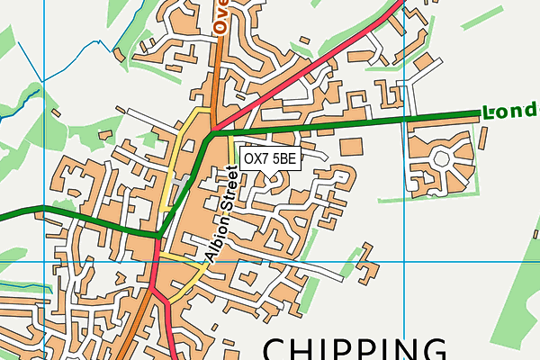 OX7 5BE map - OS VectorMap District (Ordnance Survey)