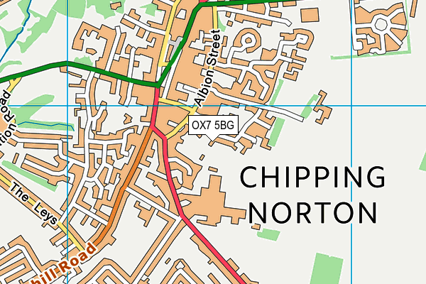 OX7 5BG map - OS VectorMap District (Ordnance Survey)