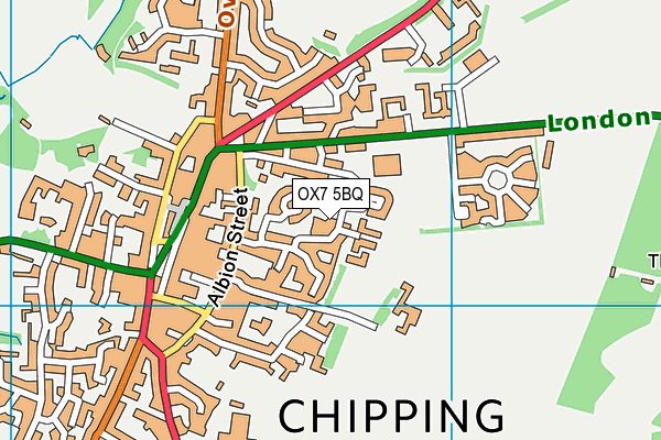 OX7 5BQ map - OS VectorMap District (Ordnance Survey)