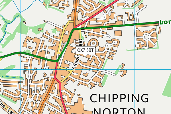 OX7 5BT map - OS VectorMap District (Ordnance Survey)