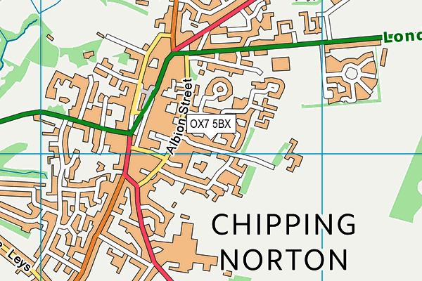 OX7 5BX map - OS VectorMap District (Ordnance Survey)