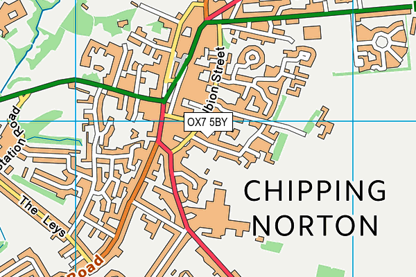 OX7 5BY map - OS VectorMap District (Ordnance Survey)