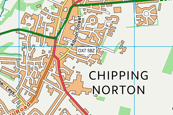 Chipping Norton Lido map (OX7 5BZ) - OS VectorMap District (Ordnance Survey)