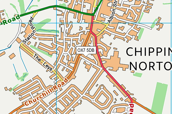 OX7 5DB map - OS VectorMap District (Ordnance Survey)
