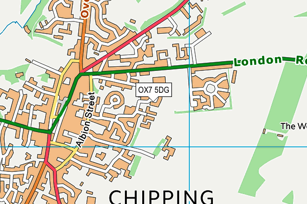 OX7 5DG map - OS VectorMap District (Ordnance Survey)