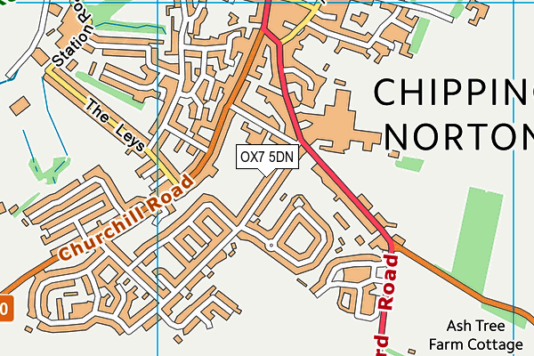 OX7 5DN map - OS VectorMap District (Ordnance Survey)