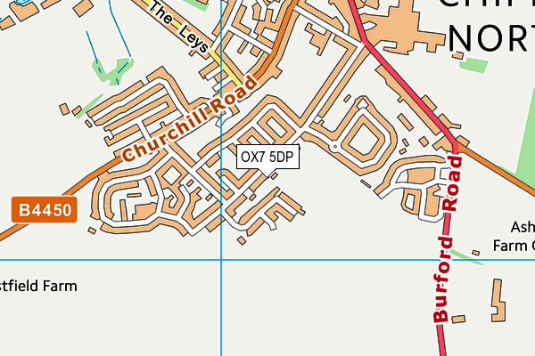 OX7 5DP map - OS VectorMap District (Ordnance Survey)