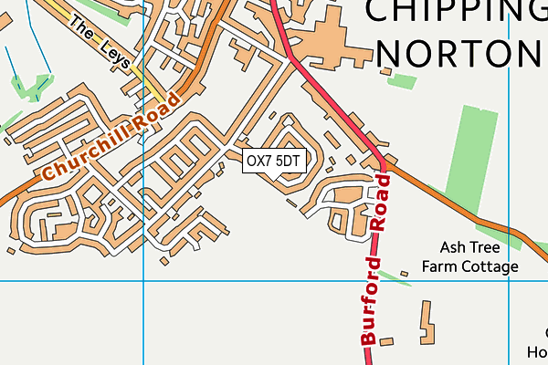 OX7 5DT map - OS VectorMap District (Ordnance Survey)