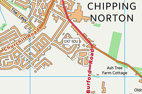 OX7 5DU map - OS VectorMap District (Ordnance Survey)