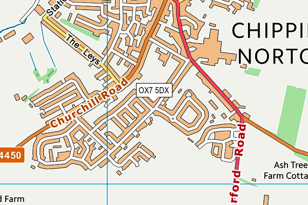 OX7 5DX map - OS VectorMap District (Ordnance Survey)