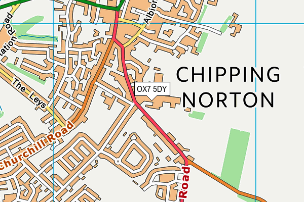 Chipping Norton Leisure Centre map (OX7 5DY) - OS VectorMap District (Ordnance Survey)