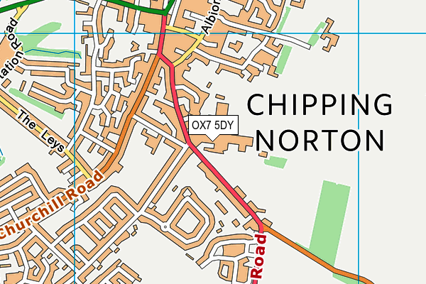 OX7 5DY map - OS VectorMap District (Ordnance Survey)