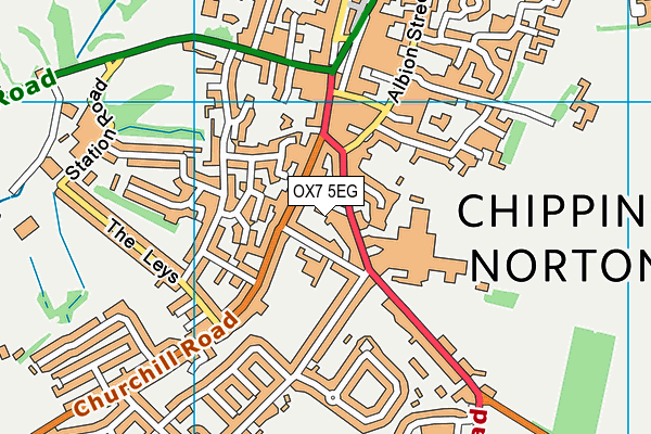 OX7 5EG map - OS VectorMap District (Ordnance Survey)