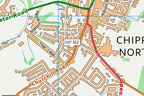 OX7 5EZ map - OS VectorMap District (Ordnance Survey)