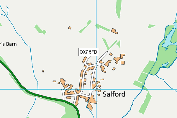 OX7 5FD map - OS VectorMap District (Ordnance Survey)