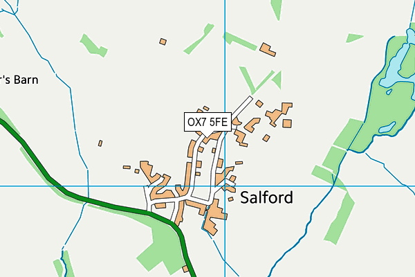 OX7 5FE map - OS VectorMap District (Ordnance Survey)