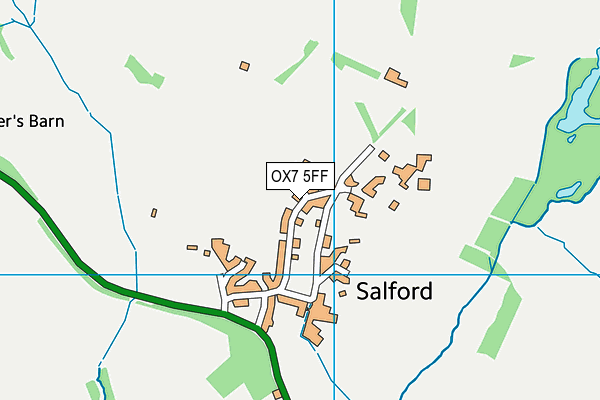 OX7 5FF map - OS VectorMap District (Ordnance Survey)