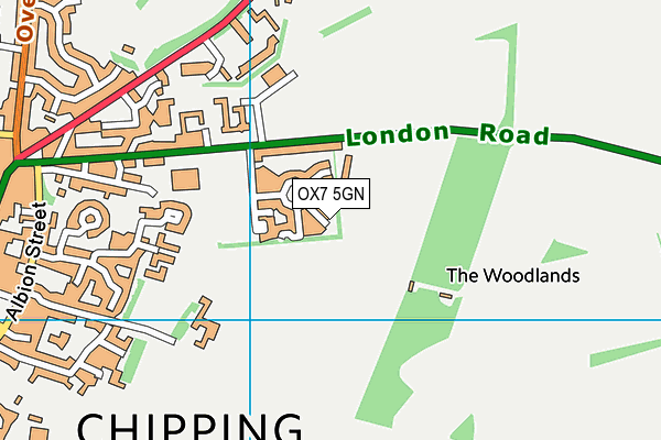 OX7 5GN map - OS VectorMap District (Ordnance Survey)