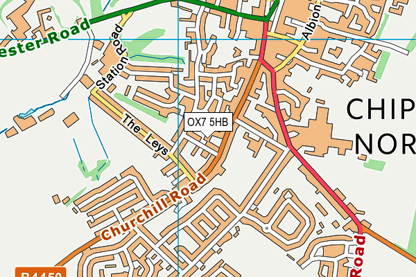 OX7 5HB map - OS VectorMap District (Ordnance Survey)