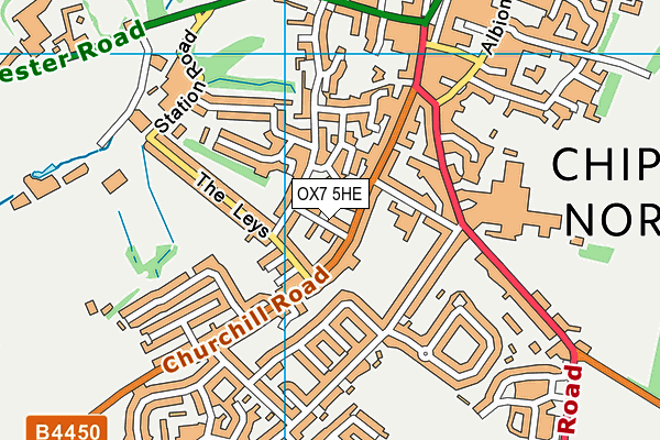 OX7 5HE map - OS VectorMap District (Ordnance Survey)