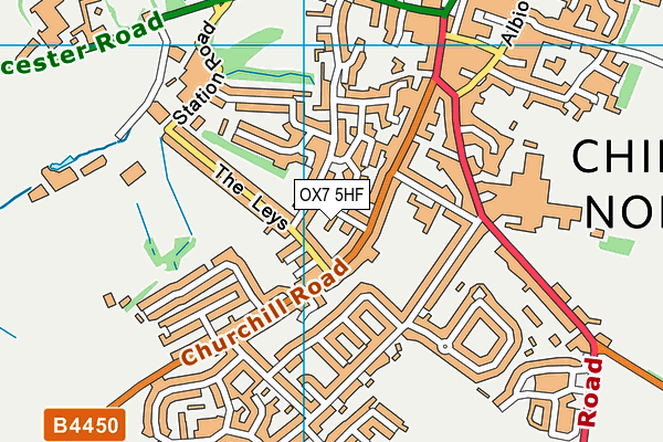 OX7 5HF map - OS VectorMap District (Ordnance Survey)