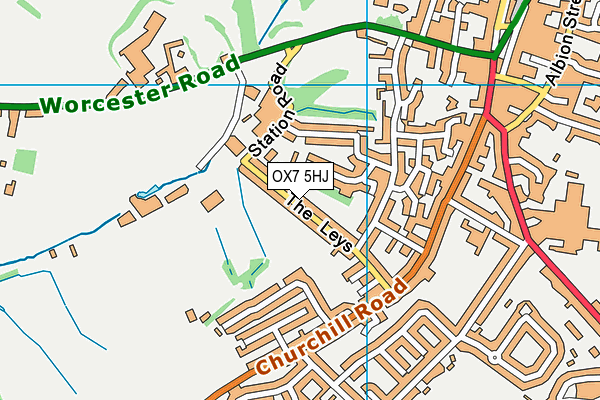 OX7 5HJ map - OS VectorMap District (Ordnance Survey)