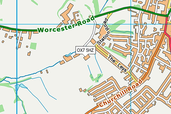 OX7 5HZ map - OS VectorMap District (Ordnance Survey)