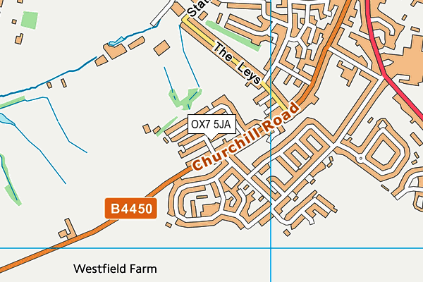 OX7 5JA map - OS VectorMap District (Ordnance Survey)