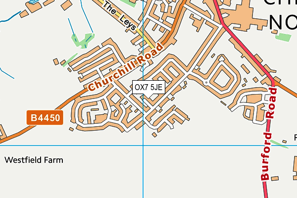 OX7 5JE map - OS VectorMap District (Ordnance Survey)