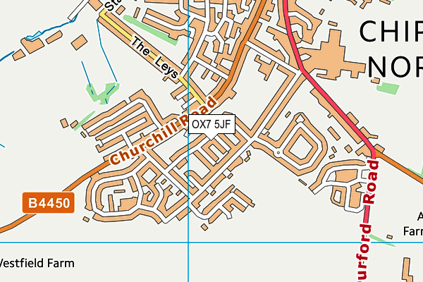 OX7 5JF map - OS VectorMap District (Ordnance Survey)