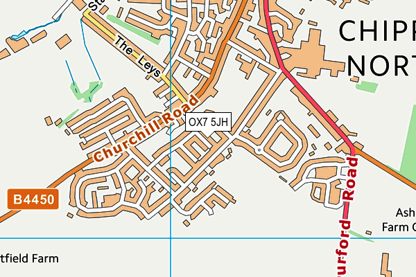 OX7 5JH map - OS VectorMap District (Ordnance Survey)