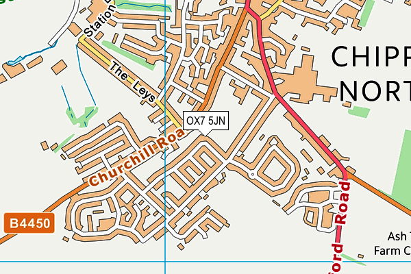OX7 5JN map - OS VectorMap District (Ordnance Survey)