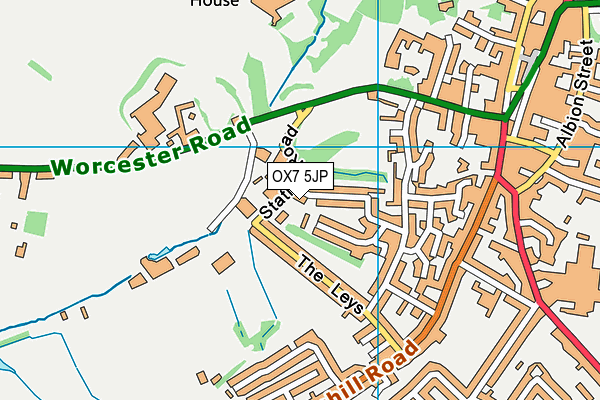 OX7 5JP map - OS VectorMap District (Ordnance Survey)