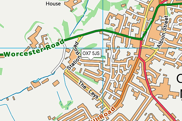 OX7 5JS map - OS VectorMap District (Ordnance Survey)